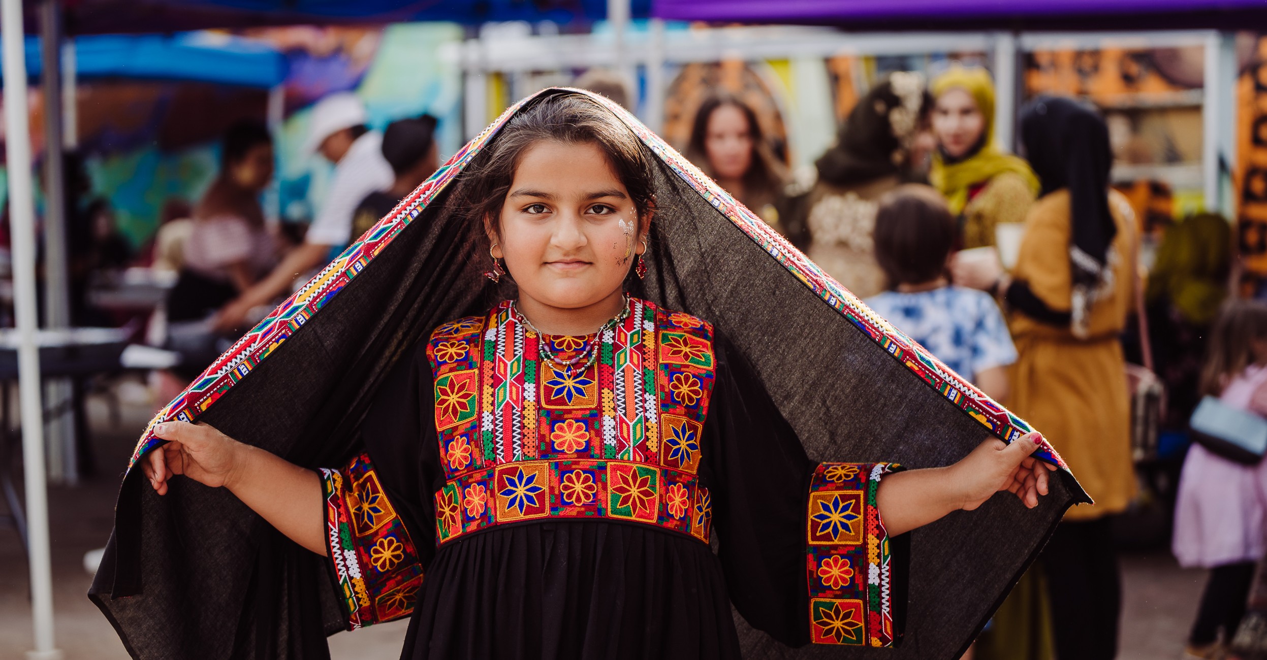 Afghan girl with headdress